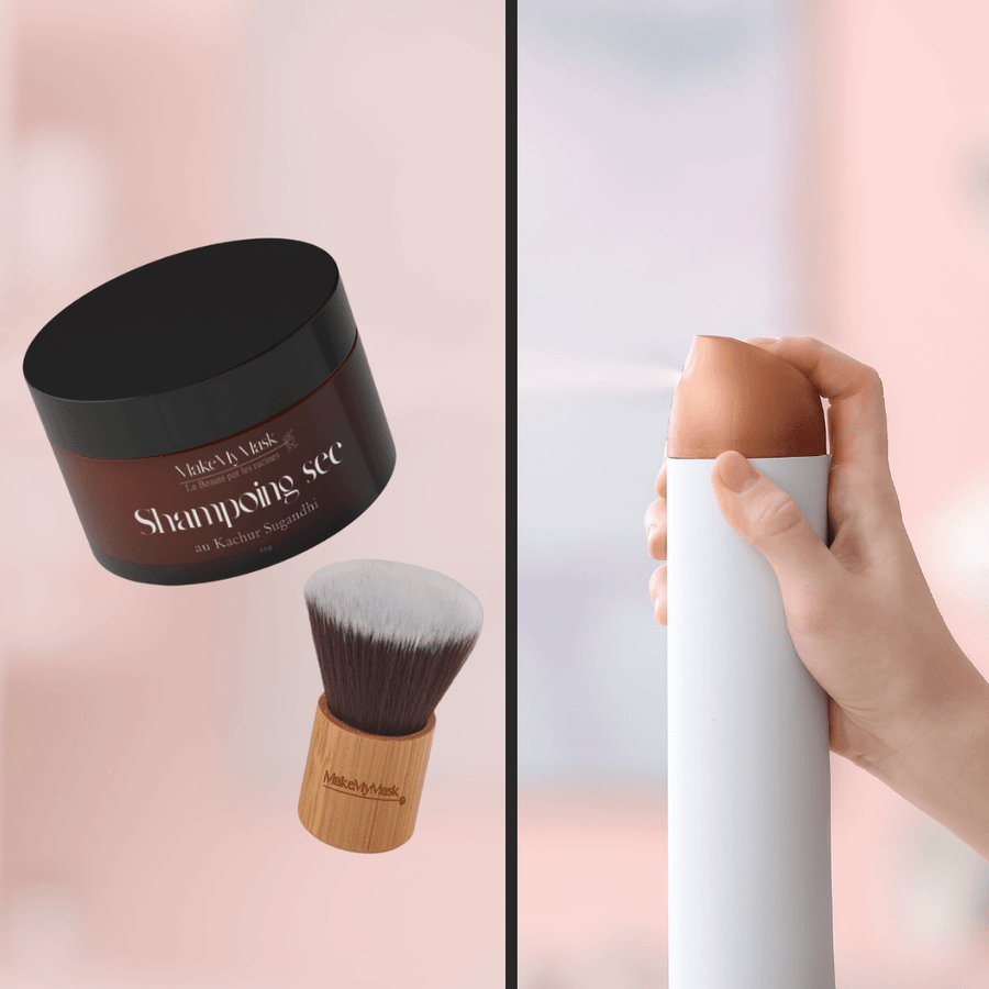 Shampoing sec chimique VS naturel - MakeMyMask