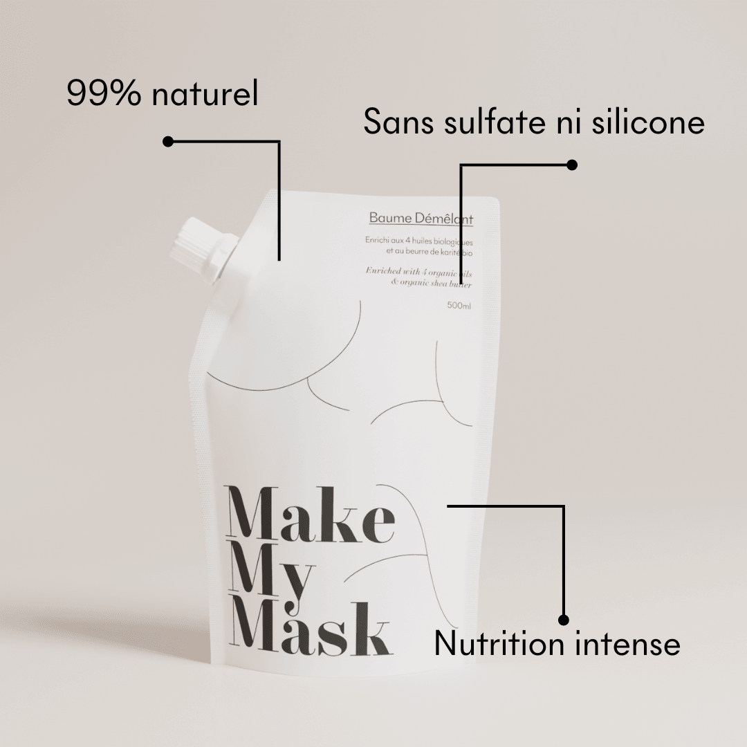 Eco-Recharge Après-Shampoing Naturel - 500mL - MakeMyMask