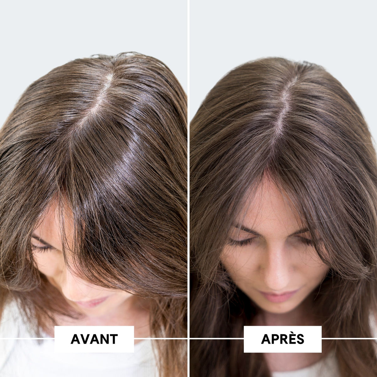 avant-après cheveux gras